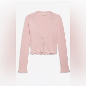 Ribbed Cropped Cardigan